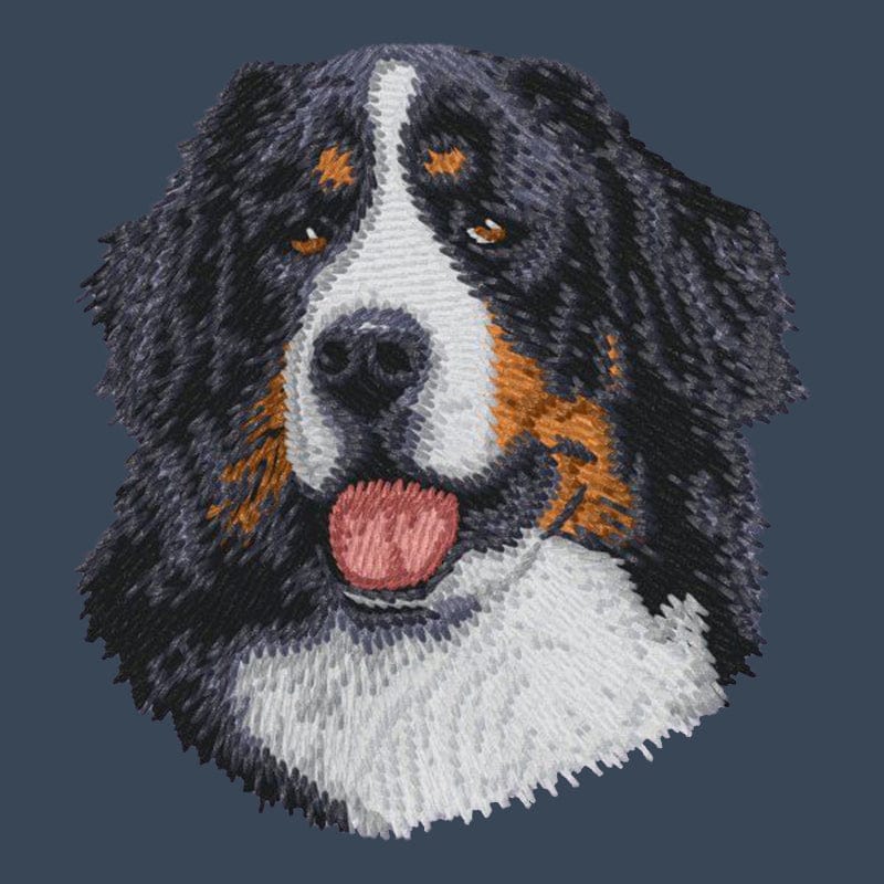 Bernese Mountain Dog Embroidered Women's Denim Shirt