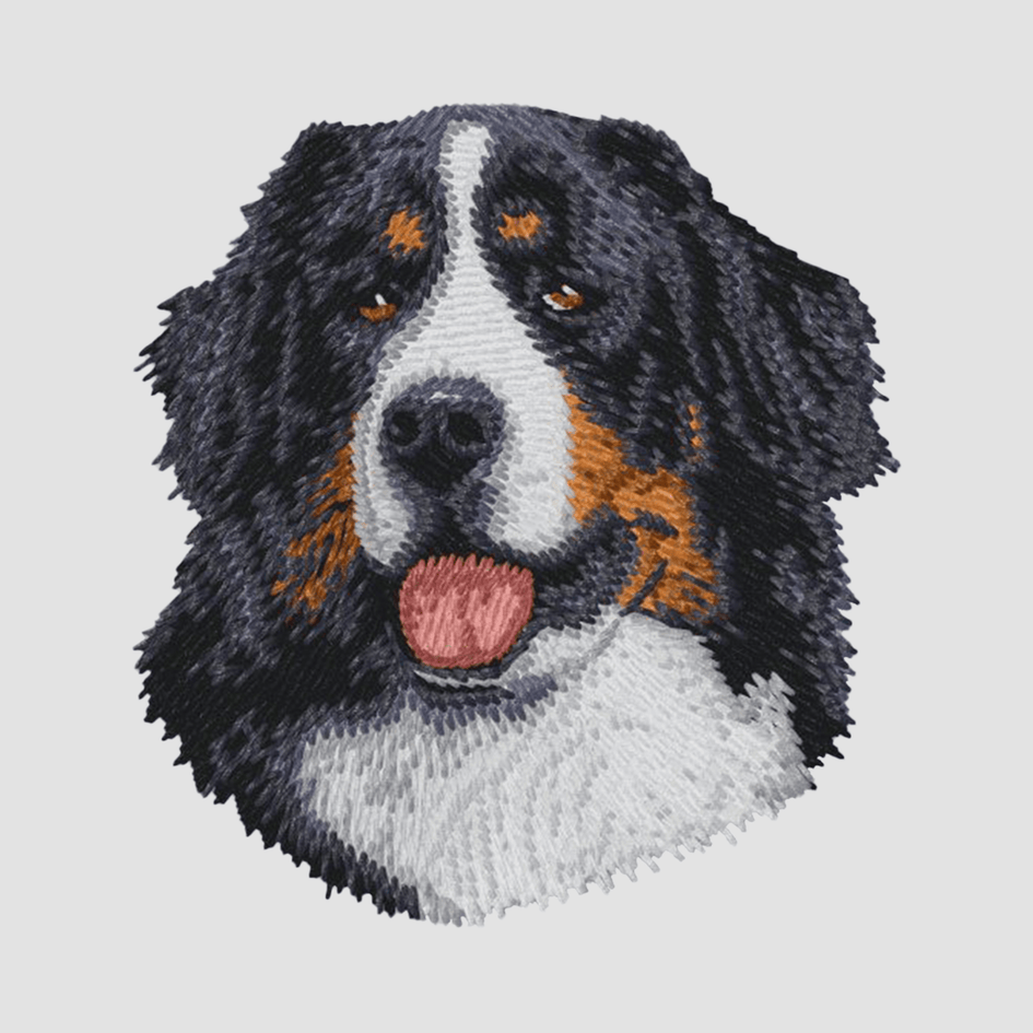 Bernese Mountain Dog Embroidered Classic Long Sleeve Shirt