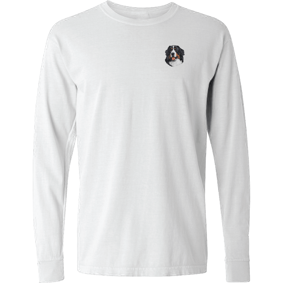 Bernese Mountain Dog Embroidered Classic Long Sleeve Shirt