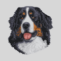 Bernese Mountain Dog Embroidered Mock Neck Sweatshirt