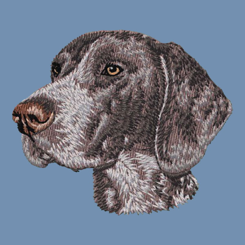German Shorthaired Pointer Embroidered Men's Denim Shirt