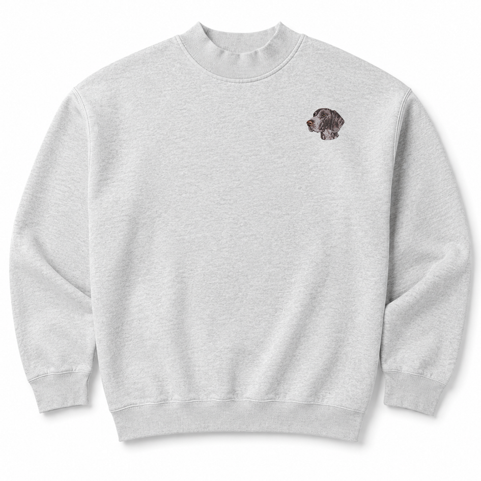 German Shorthaired Pointer Embroidered Mock Neck Sweatshirt