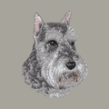Standard Schnauzer Embroidered Classic Long Sleeve Shirt