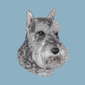 Schnauzer Embroidered Sweatshirt Hoodie