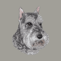 Schnauzer Embroidered Sweatshirt Hoodie