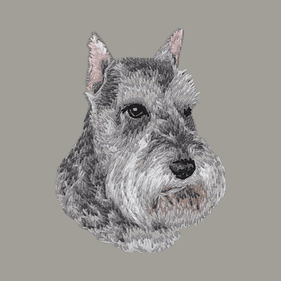 Schnauzer Embroidered Sweatshirt Hoodie