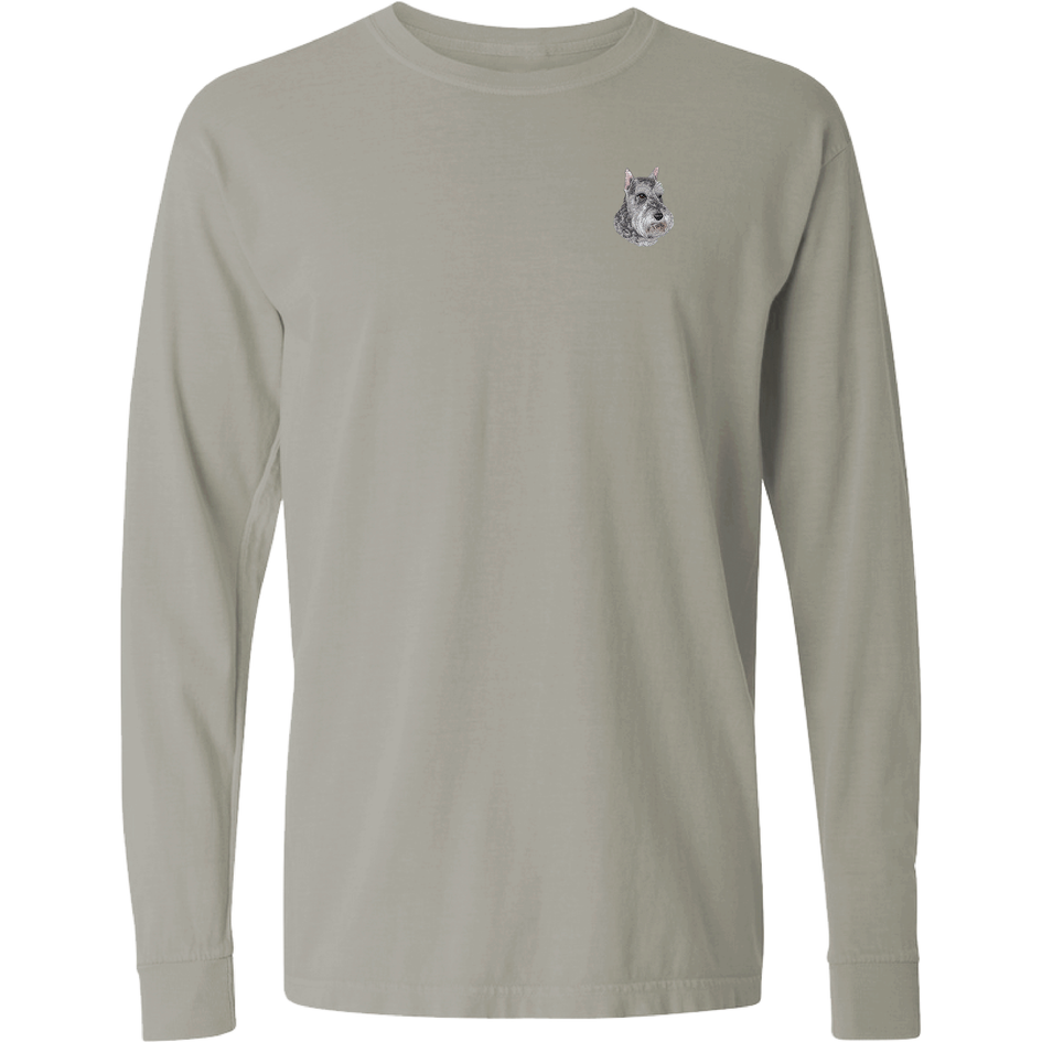 Standard Schnauzer Embroidered Classic Long Sleeve Shirt