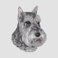 Schnauzer Embroidered Sweatshirt Hoodie