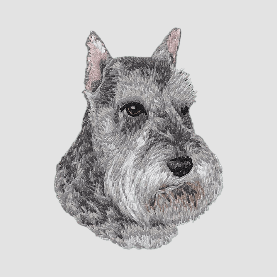 Schnauzer Embroidered Sweatshirt Hoodie