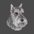 Schnauzer Embroidered Men's Fleece Jacket