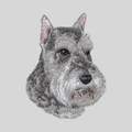 Standard Schnauzer Embroidered Mock Neck Sweatshirt