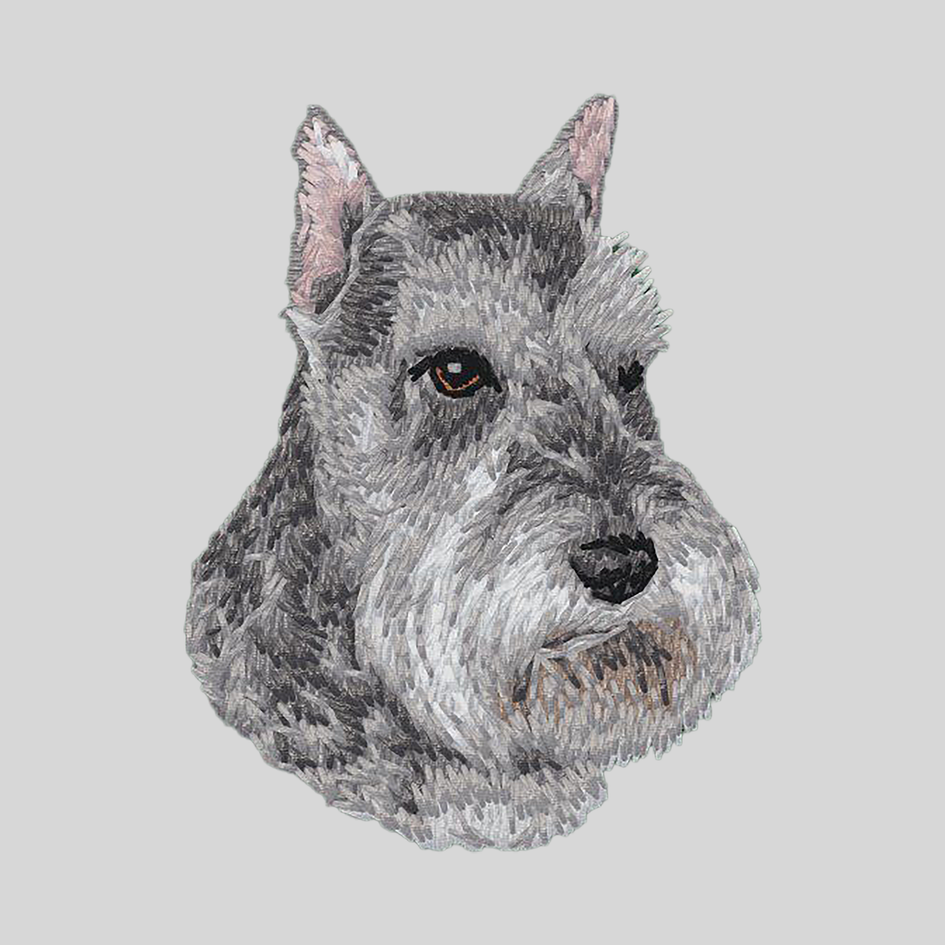 Standard Schnauzer Embroidered Mock Neck Sweatshirt