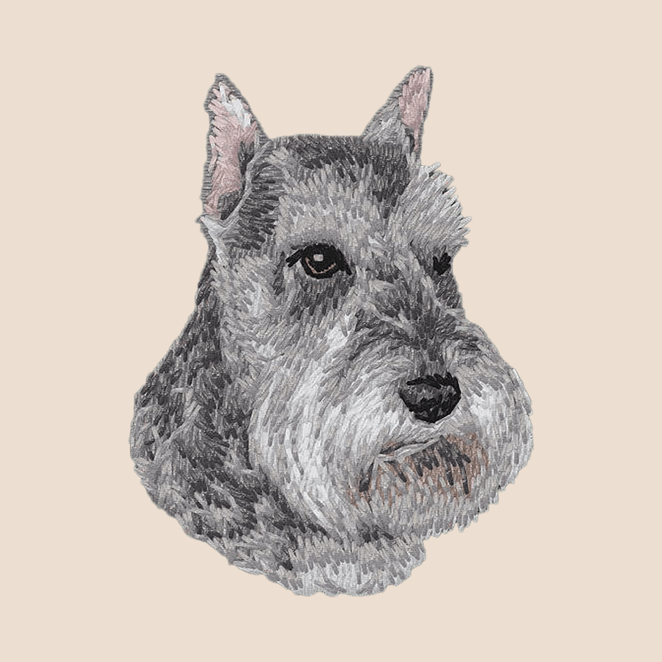Schnauzer Embroidered Tote