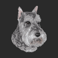 Schnauzer Embroidered Wearable Blanket