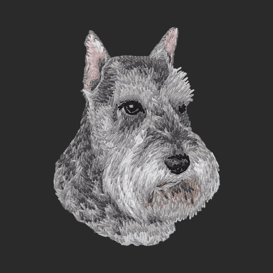 Schnauzer Embroidered Wearable Blanket
