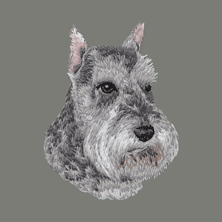 Schnauzer Embroidered Wearable Blanket
