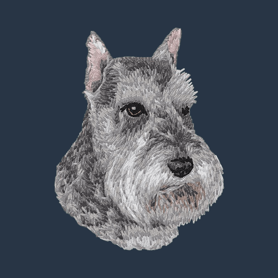 Schnauzer Embroidered Wearable Blanket