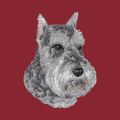 Schnauzer Embroidered Wearable Blanket