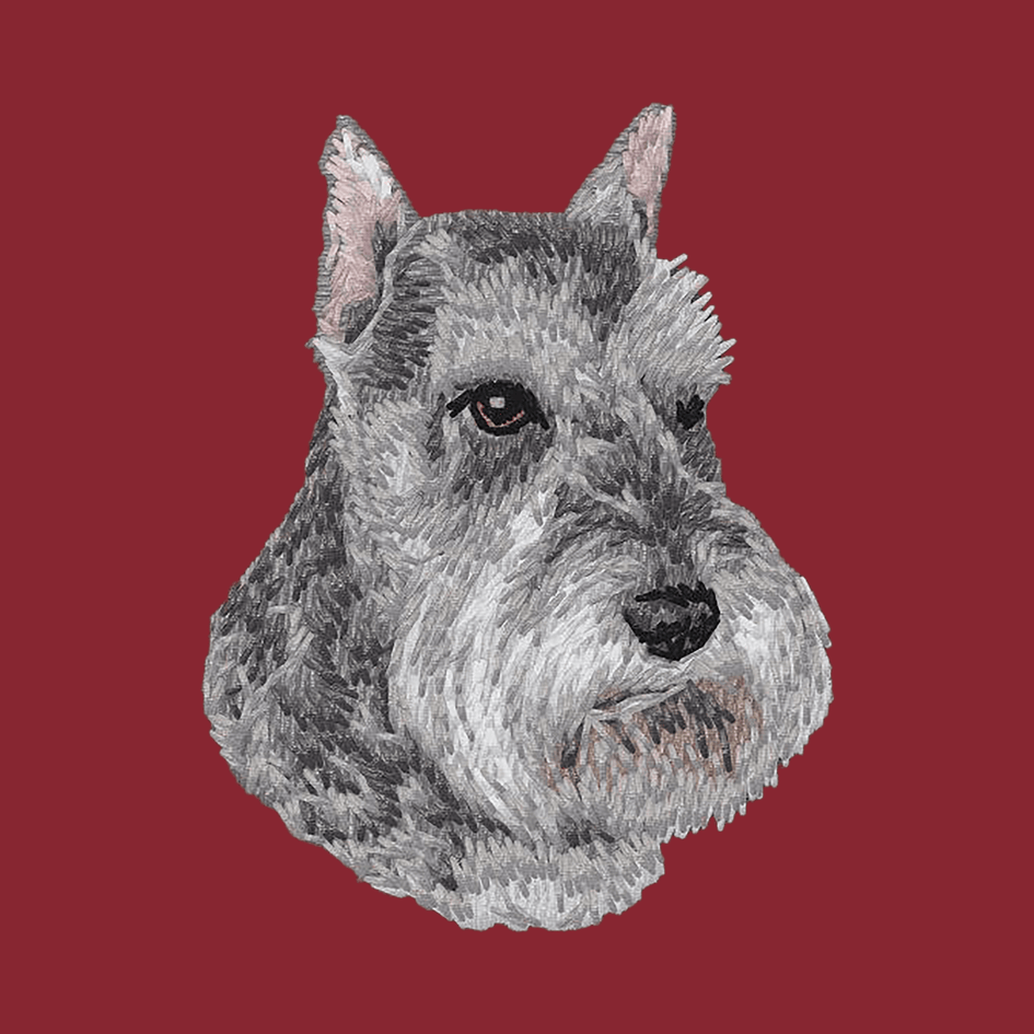 Schnauzer Embroidered Wearable Blanket