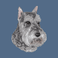 Schnauzer Embroidered Women's Denim Shirt