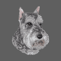 Schnauzer Embroidered Women's Fleece Jacket