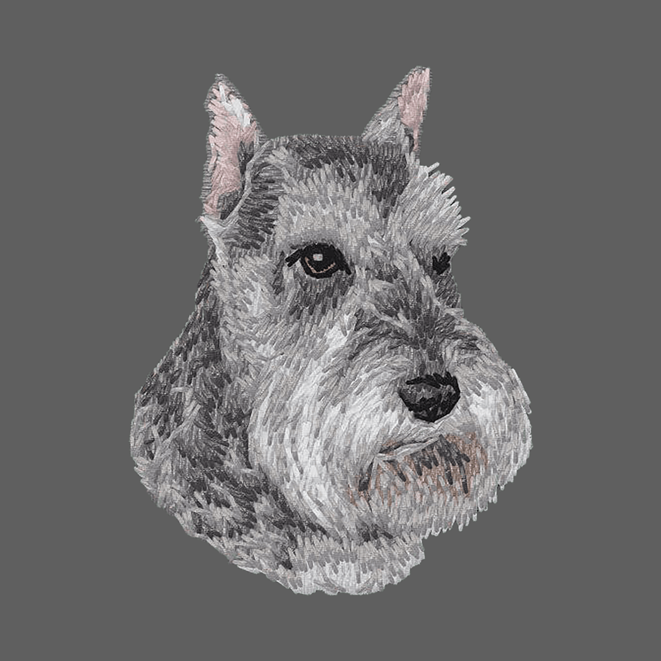 Schnauzer Embroidered Women's Fleece Jacket