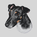Smooth Fox Terrier Embroidered Mock Neck Sweatshirt