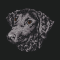 Curly-Coated Retriever Embroidered Crossbody Bag