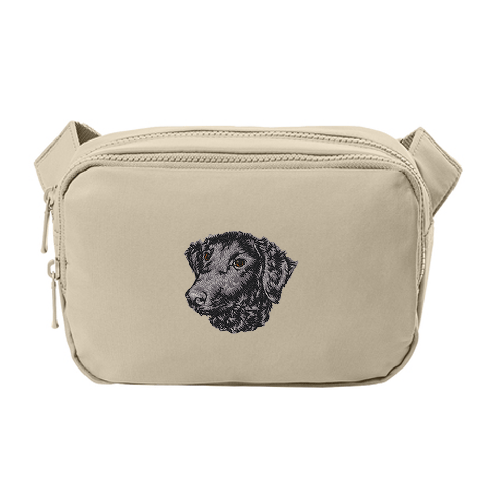 Curly-Coated Retriever Embroidered Crossbody Bag