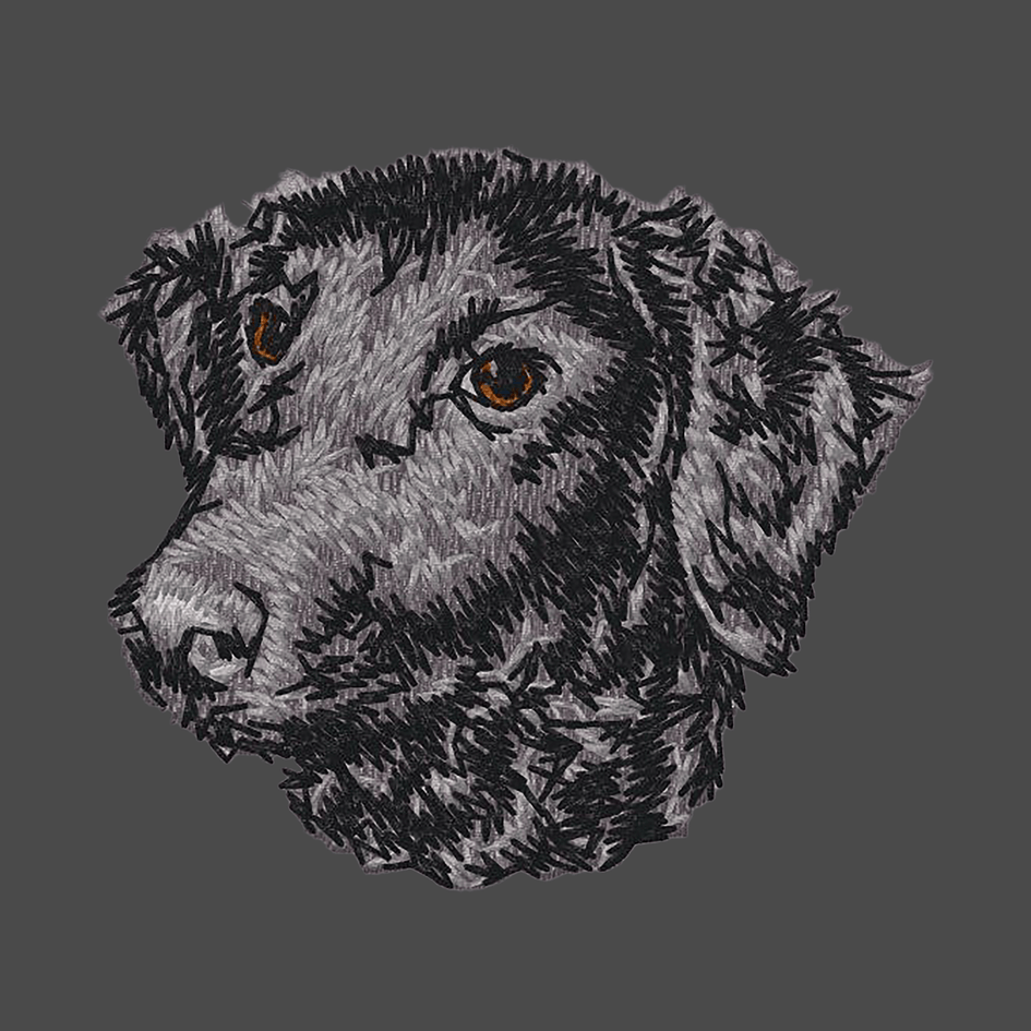 Curly-Coated Retriever Embroidered Men's Fleece Jacket