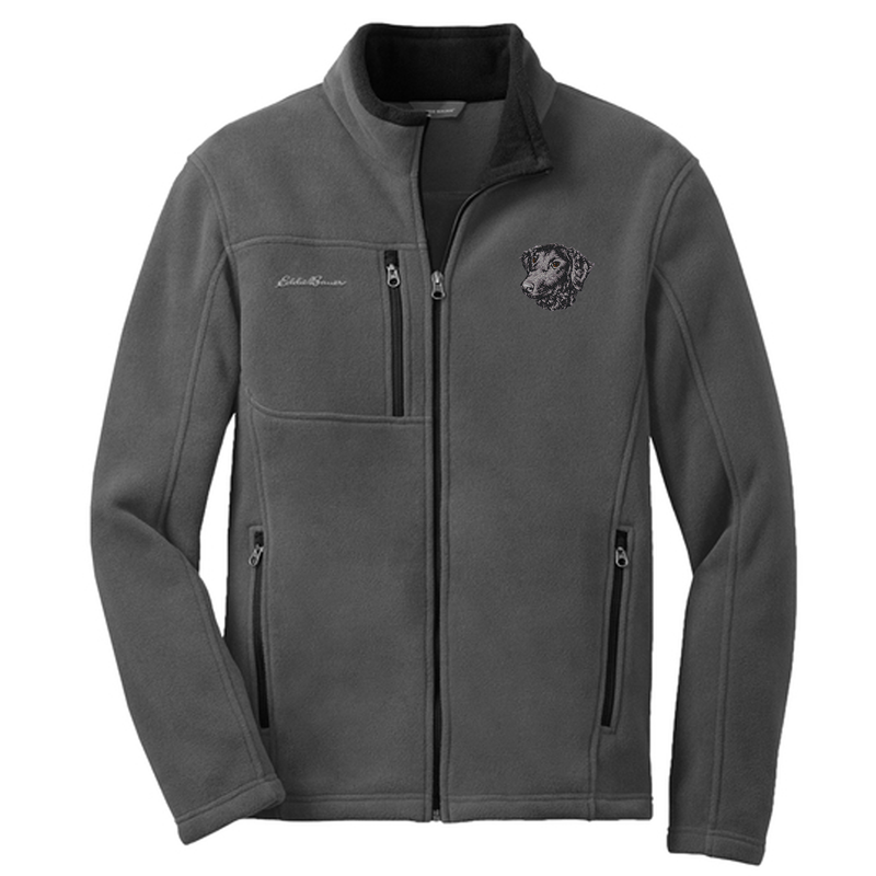 Curly-Coated Retriever Embroidered Men's Fleece Jacket