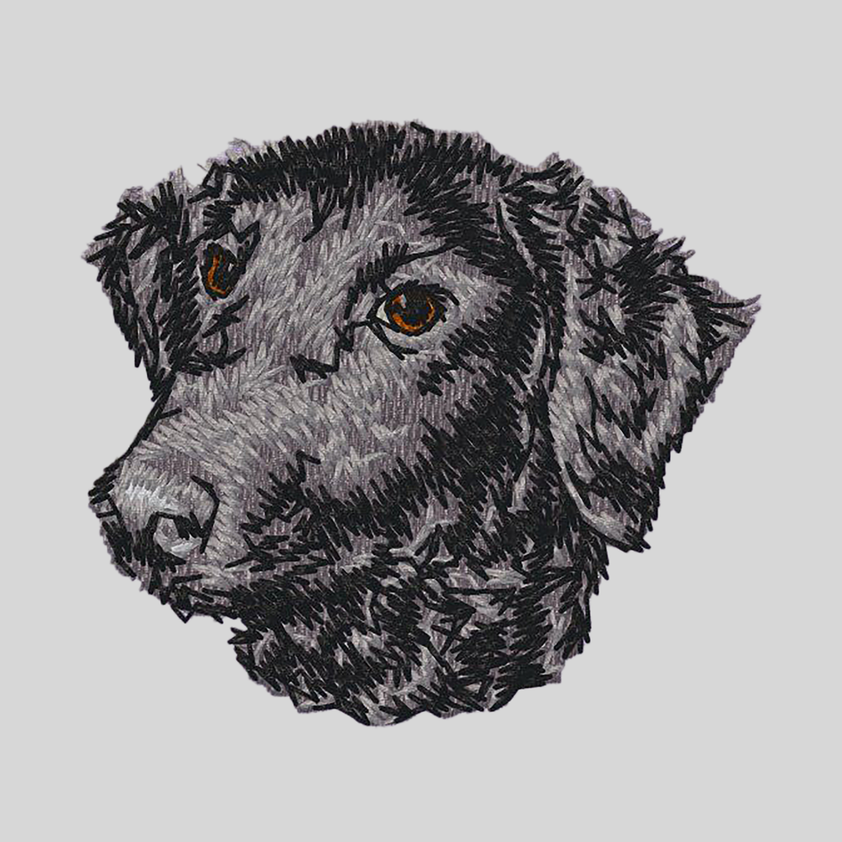 Curly Coated Retriever Embroidered Mock Neck Sweatshirt