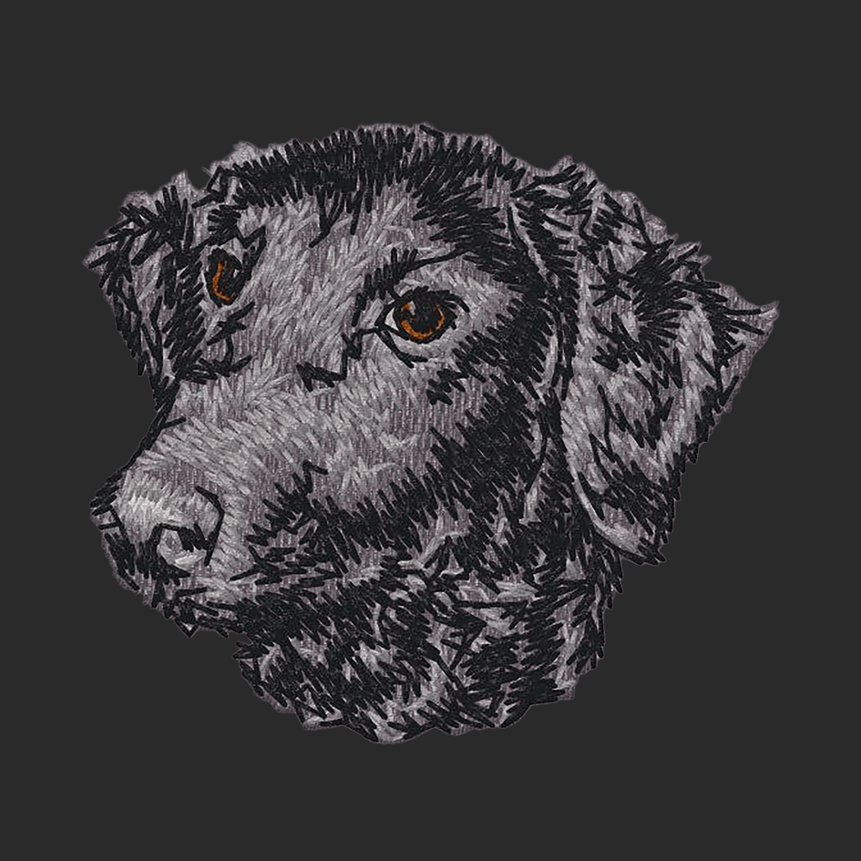 Curly-Coated Retriever Embroidered Wearable Blanket