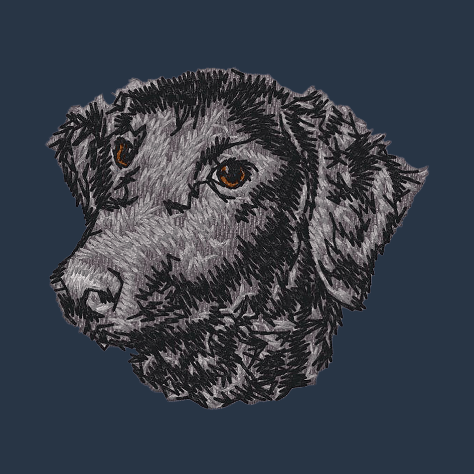 Curly-Coated Retriever Embroidered Wearable Blanket