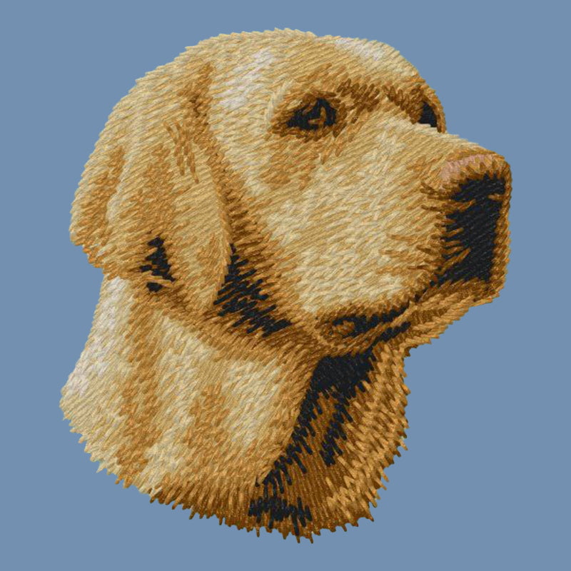 Labrador Retriever Embroidered Men's Denim Shirt