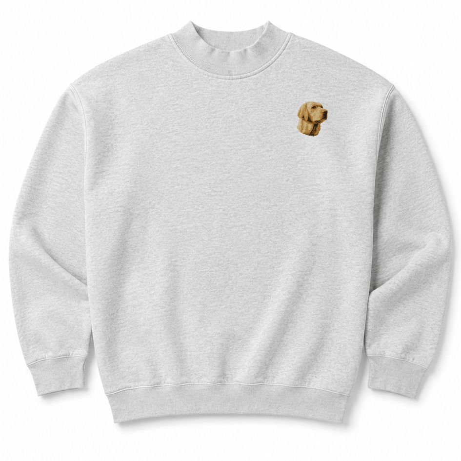 Labrador Retriever Embroidered Mock Neck Sweatshirt