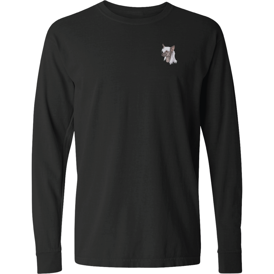 Chinese Crested Embroidered Classic Long Sleeve Shirt