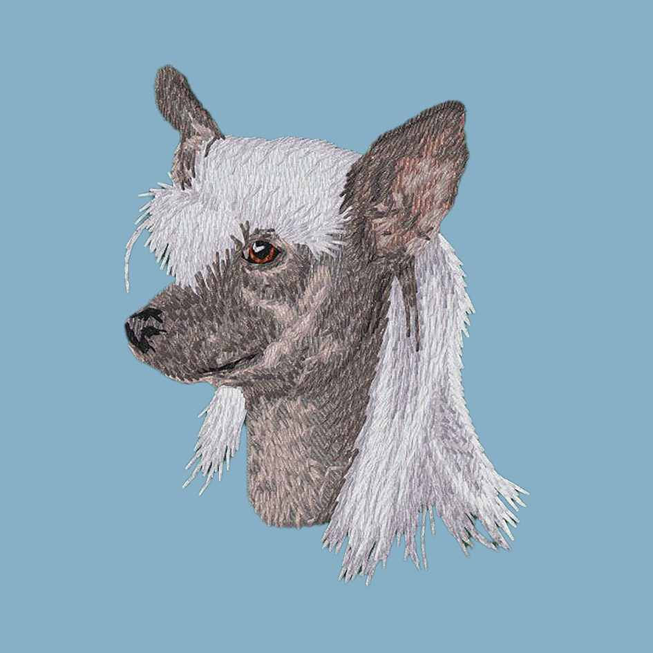 Chinese Crested Embroidered Classic Long Sleeve Shirt