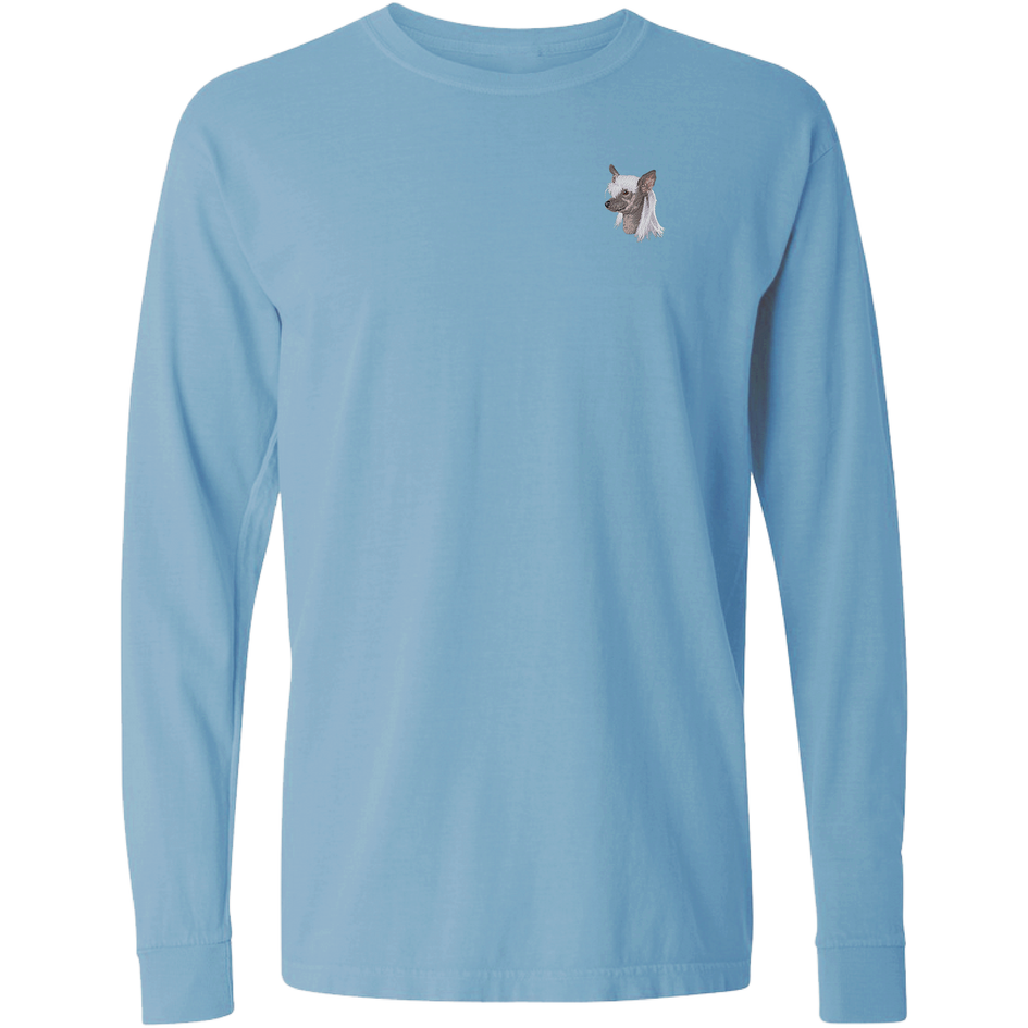 Chinese Crested Embroidered Classic Long Sleeve Shirt