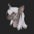 Chinese Crested Embroidered Sweatshirt Hoodie