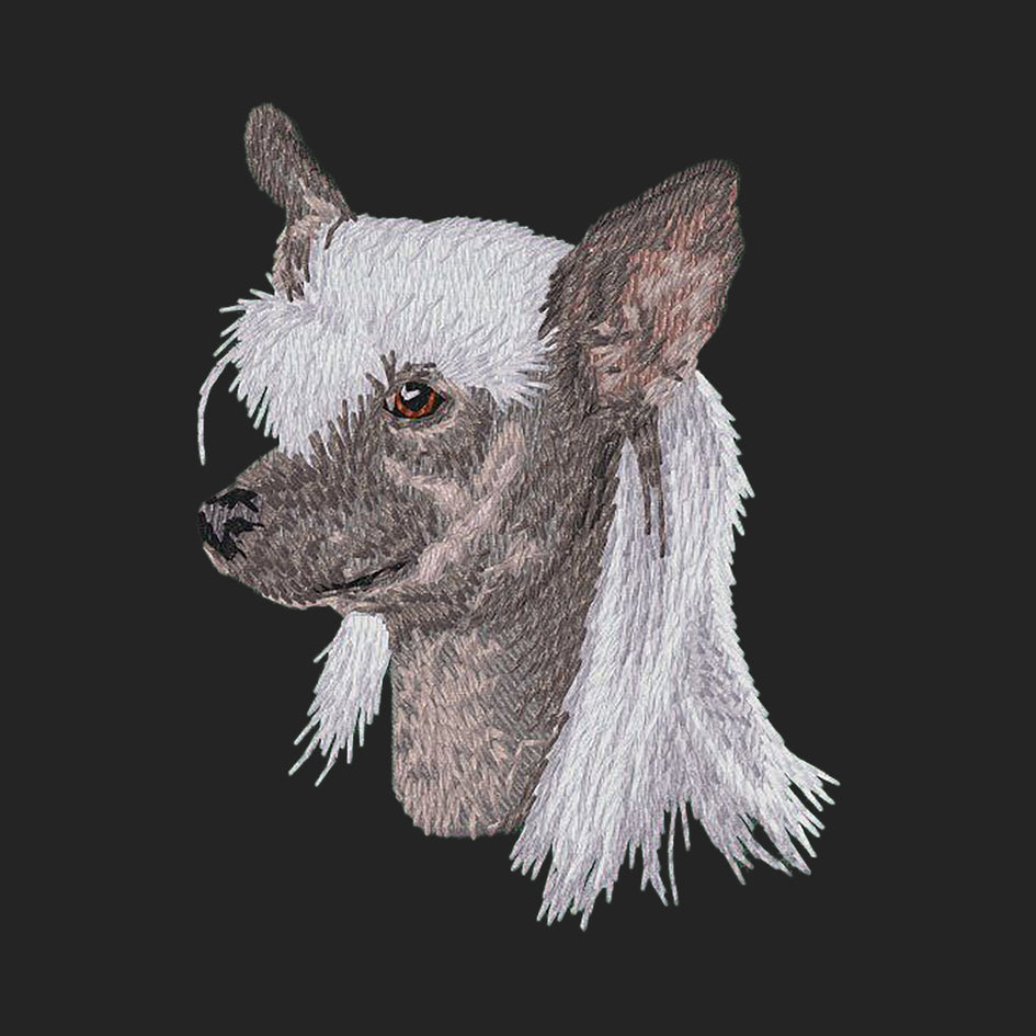 Chinese Crested Embroidered Sweatshirt Hoodie
