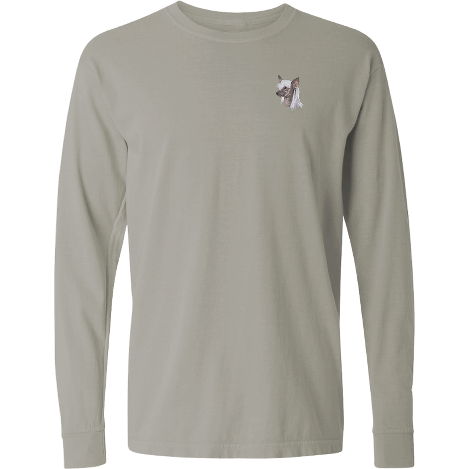 Chinese Crested Embroidered Classic Long Sleeve Shirt