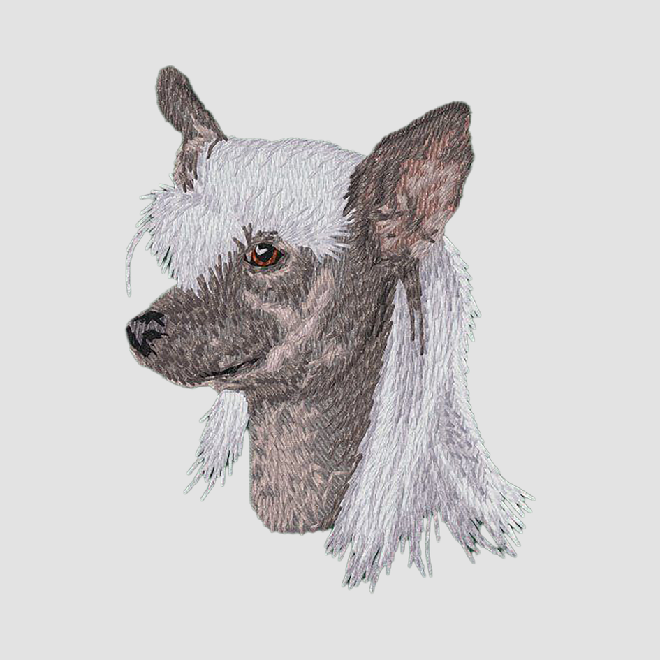 Chinese Crested Embroidered Classic Long Sleeve Shirt