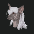 Chinese Crested Embroidered Crossbody Bag