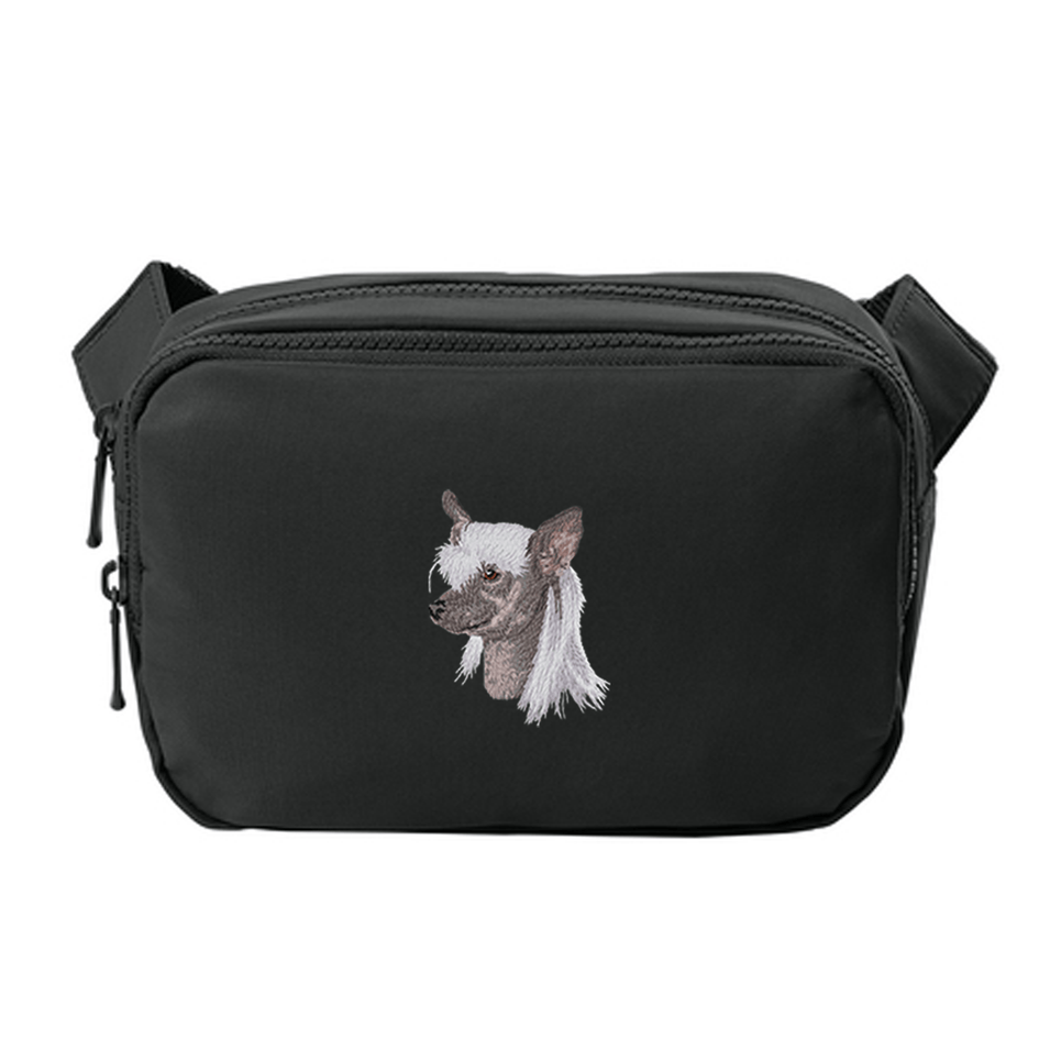 Chinese Crested Embroidered Crossbody Bag