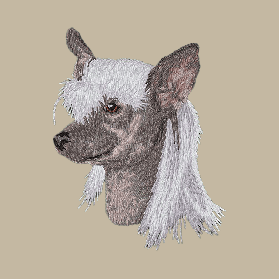Chinese Crested Embroidered Crossbody Bag