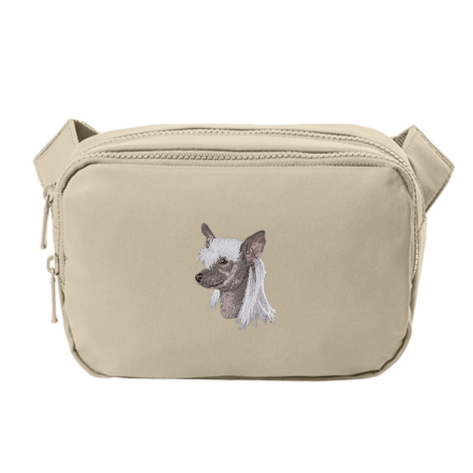Chinese Crested Embroidered Crossbody Bag