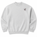 Chinese Crested Embroidered Mock Neck Sweatshirt