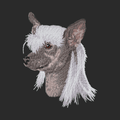 Chinese Crested Embroidered Wearable Blanket