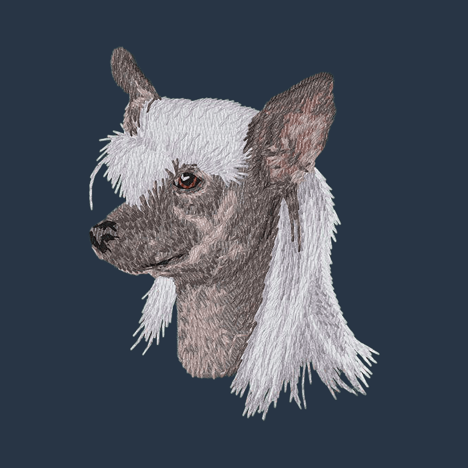 Chinese Crested Embroidered Wearable Blanket